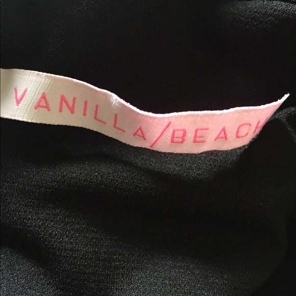 New NWT Vanilla/Beach Black one piece sexy low back swimsuit L - Picture 3 of 3